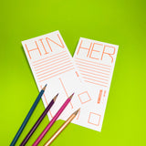 HIN & HER / Postkarte / 2er-Set / Siebdruck