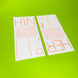 HIN & HER / Postkarte / 2er-Set / Siebdruck